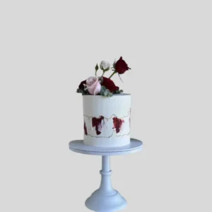 Crimson Bloom Cake