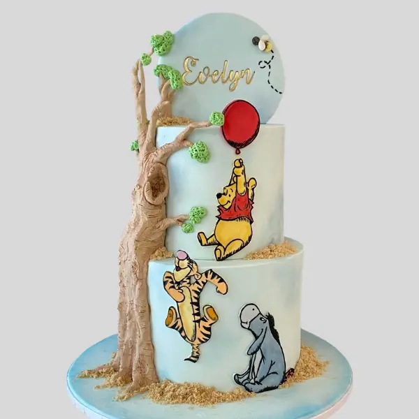 Best seller winnie the pooh tall tree cake with Eeyore and Tigger premium for birthdays and other events