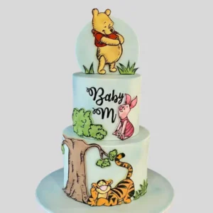 Best seller winnie the pooh tall cake but short tree with Piglet and Tigger premium for birthdays and other events