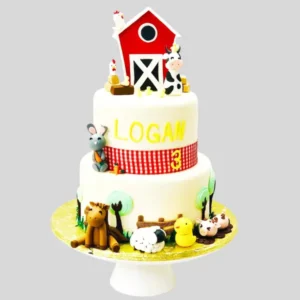 Farm Animals Birthday Cake